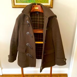 Brooks Brother’s Duffle Coat w/ Toggles Full Zip Front Color Brown Size 2 Women